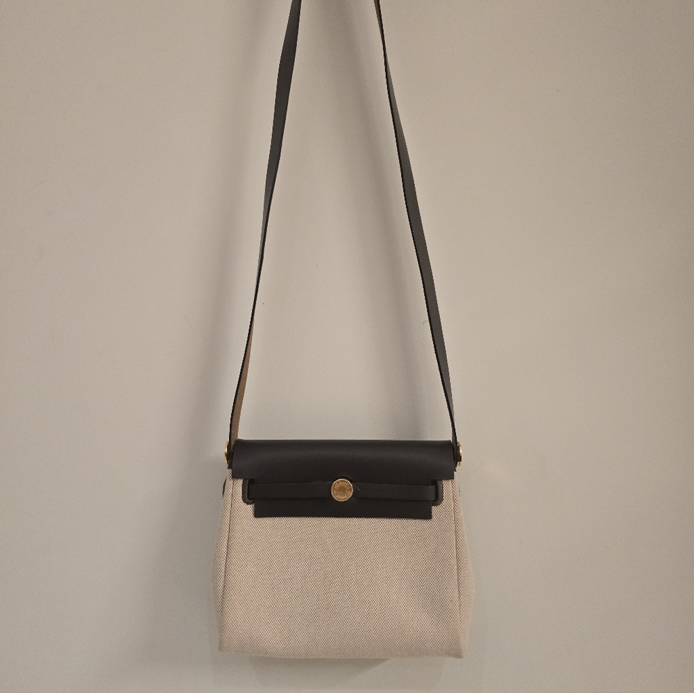 Mini Herbag In Ecru Beige And Ebene Colour